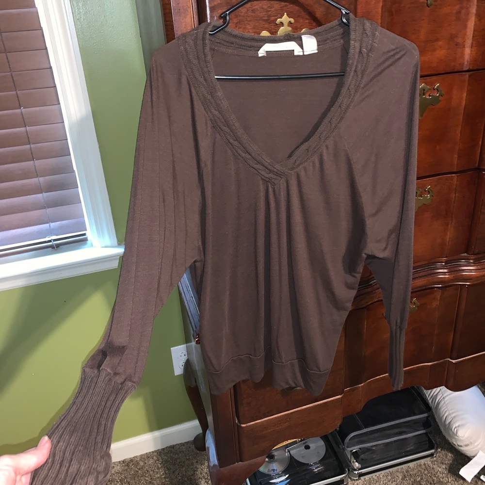Braided neck sweater
